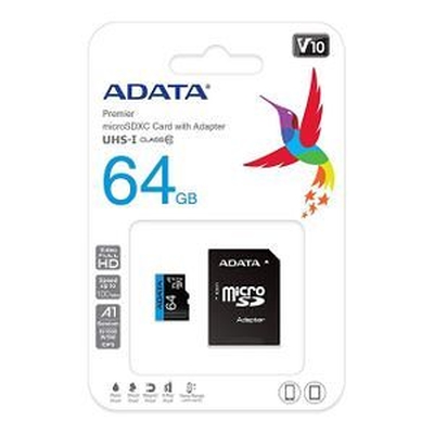 Карта памет Adata 64GB MicroSDXC UHS-I CLASS10 A1 (1 adapter)