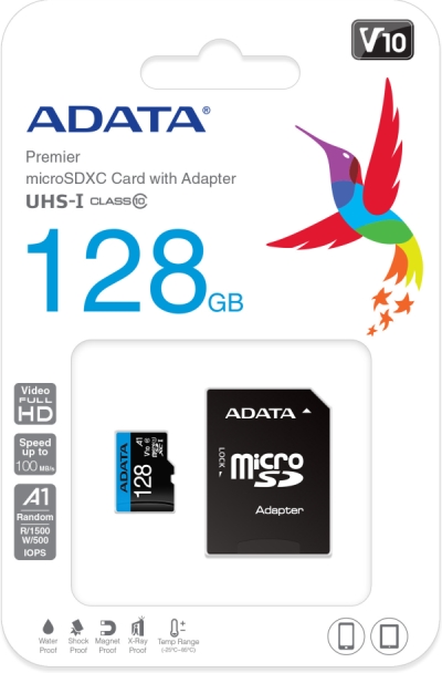 Карта памет Adata 128GB MicroSDXC UHS-I CLASS10 A1 (1 adapter)