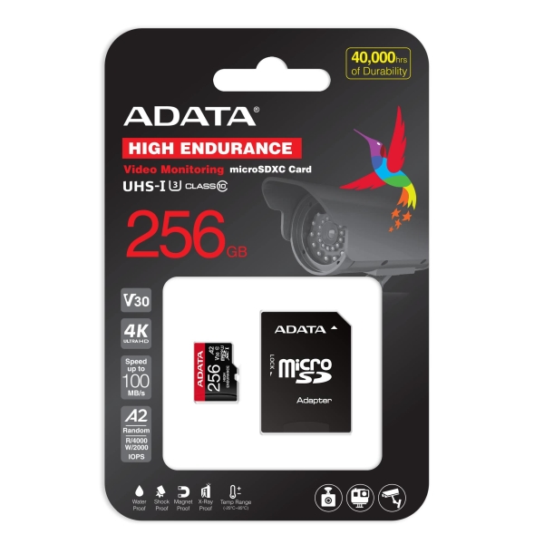 Карта памет Adata 256GB MicroSDXC UHS-I U3 V30S HIGH (1 adapter)