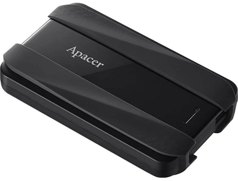 External HDD Apacer AC533, 2TB 2.5 SATA HDD USB 3.2 Rubber Jet black