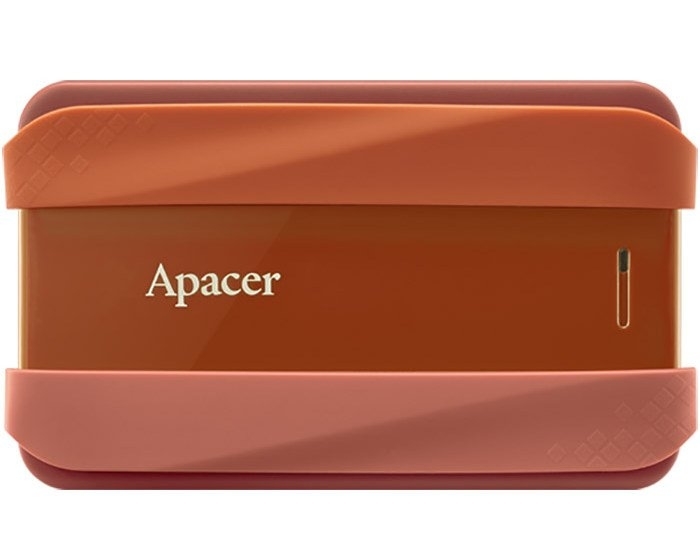Външен HDD Apacer AC533, 2TB 2.5 SATA HDD USB 3.2 Rubber Garnet red