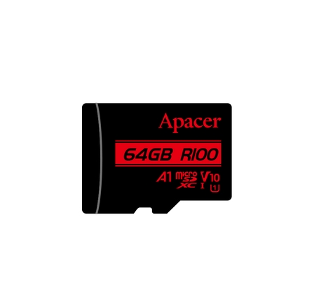 Карта памет Apacer 64GB microSDHC SDXC UHS-I U1 V10 A1 с адаптер