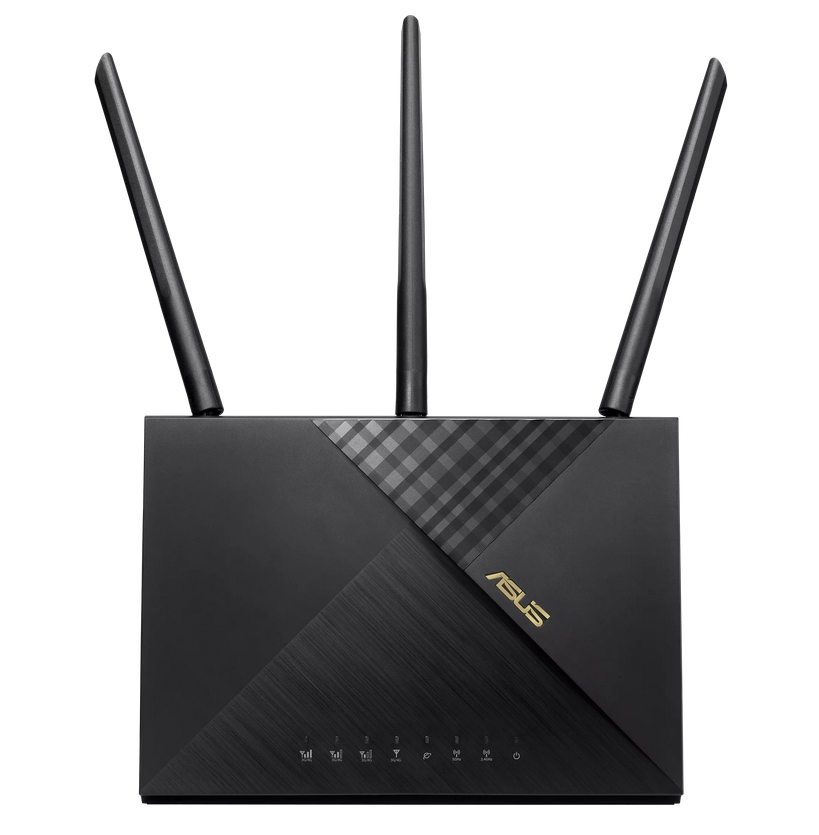 Рутер Asus 4G-AX56 Wireless 4G+ Cat6 LTE до 300Mbps 128MB/512MB Flash/RAM AiProtection Classic черен