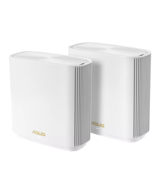 Asus Mesh WiFi рутер ZenWiFi XT8 V2 2PK AX6600 Tri-Band 510м² Quad-Core 1.5GHz 256MB/512MB Flash/RAM 2.5G порт AiProtection Pro White