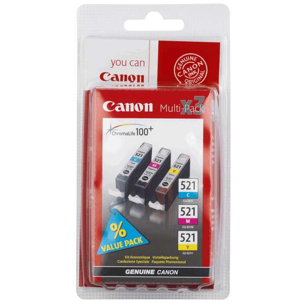 Мастило за принтер Canon CLI-521 C/M/Ymulti Pack