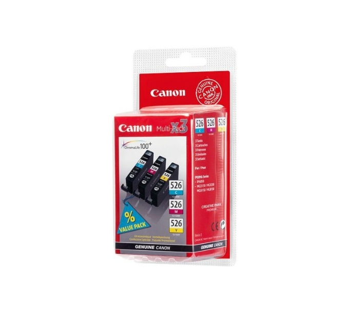 Мастило за принтер Canon CLI-526 C/M/Y Pack