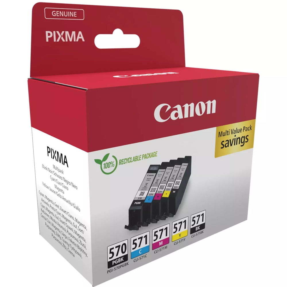 Мастило Canon PGI-570/CLI-571 PGBK/C/M/Y/BK мулти пакет