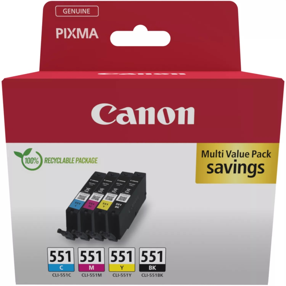 Мастило за принтер Canon CLI-551 C/M/Y/BK Multipack