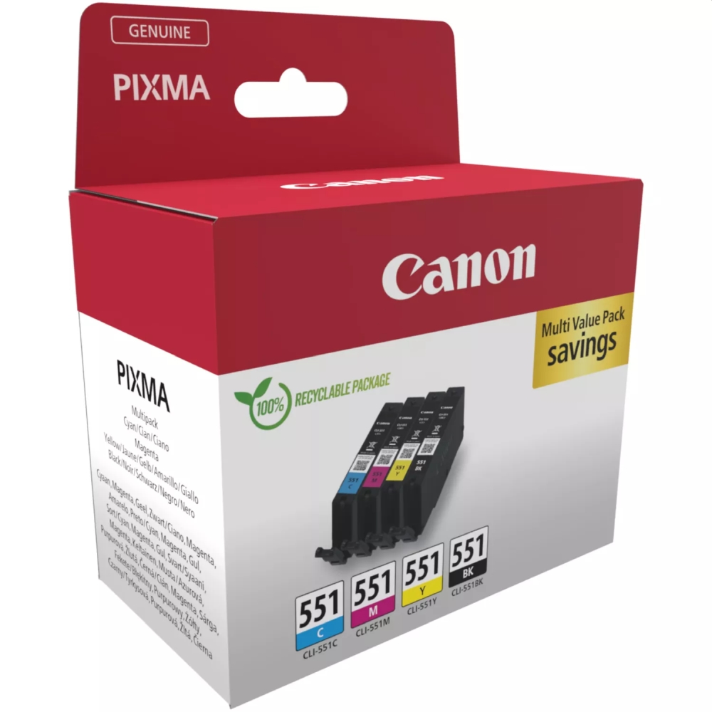 Мастило за принтер Canon CLI-551 C/M/Y/BK Multipack
