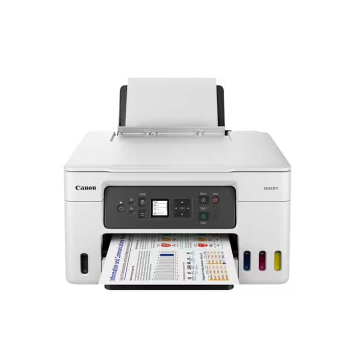 МФУ мастиленоструен Canon MAXIFY GX3040 All‑in‑One бяло/черно + Canon GI‑46 PGBK