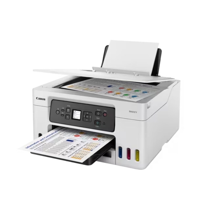МФУ мастиленоструен Canon MAXIFY GX3040 All‑in‑One бяло/черно + Canon GI‑46 PGBK