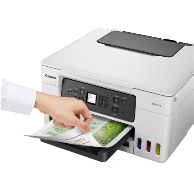 МФУ мастиленоструен Canon MAXIFY GX3040 All‑in‑One бяло/черно + Canon GI‑46 PGBK