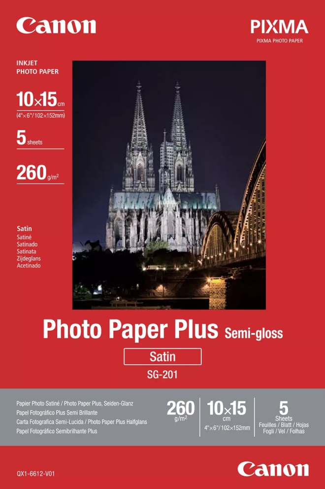 Хартия за принтер Canon SG-201 10x15cm 5 листа