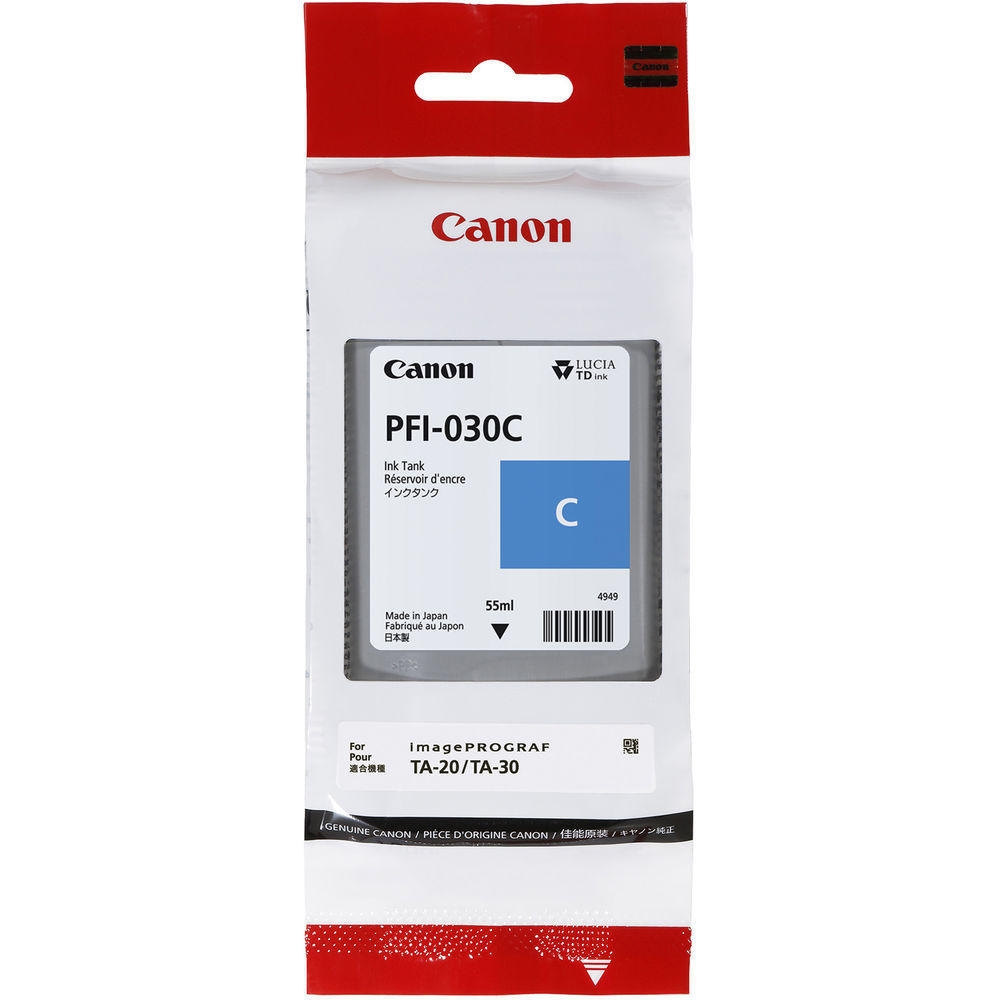Ink for plotter Canon PFI-030, Cyan