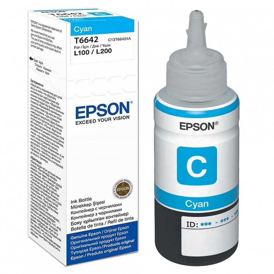 Мастило за принтер Epson T6642 Cyan бутилка 70ml