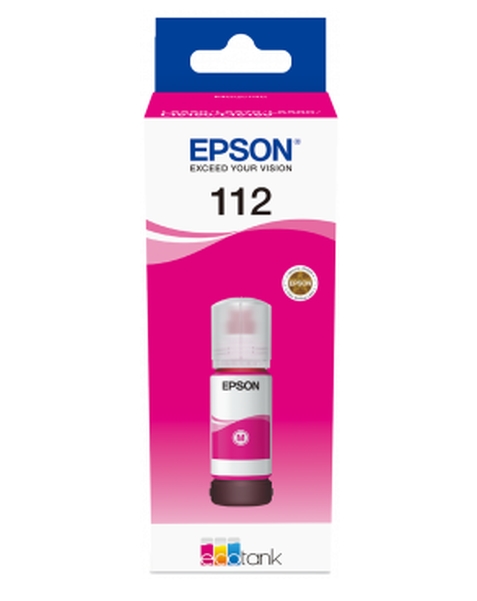Ink for printer epson 112 ecotank pigment magenta bottle
