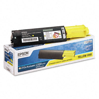 Toner cartridge epson yellow c1100 standard cap