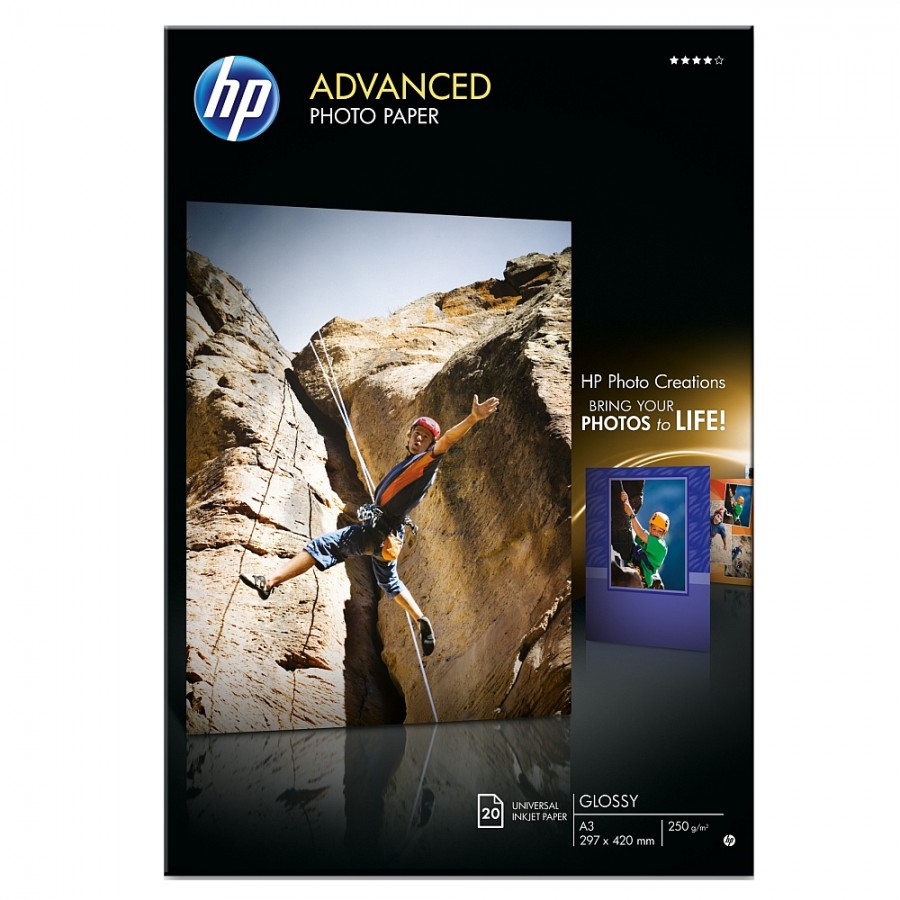 Paper hp advanced glossy photo paper-20 sht/a3/297 x 420mm