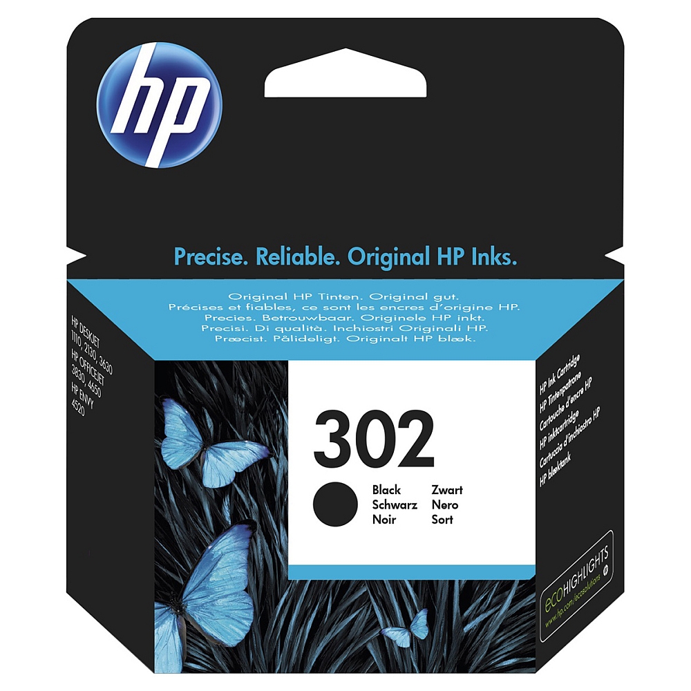 Ink for printer hp 302 black original