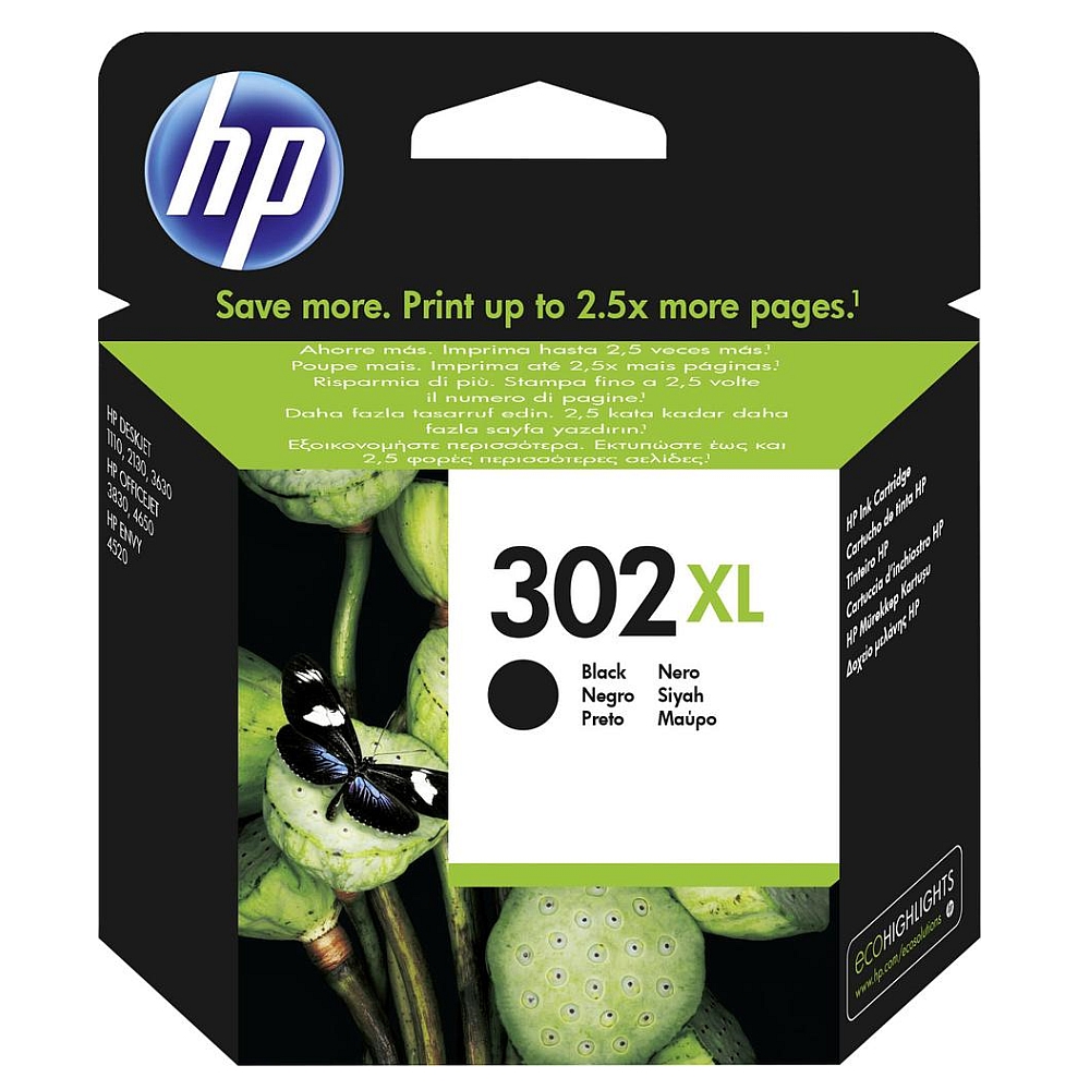 Ink for printer hp 302xl high yield black original