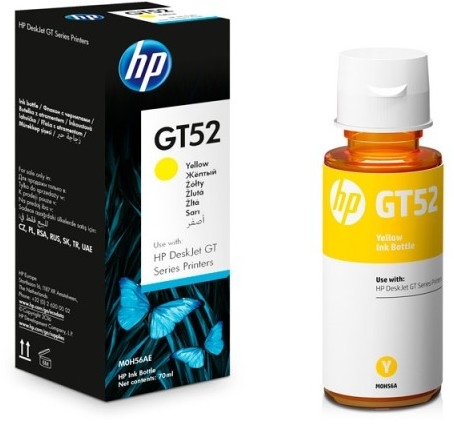 Ink for printer hp gt52 yellow original bottle