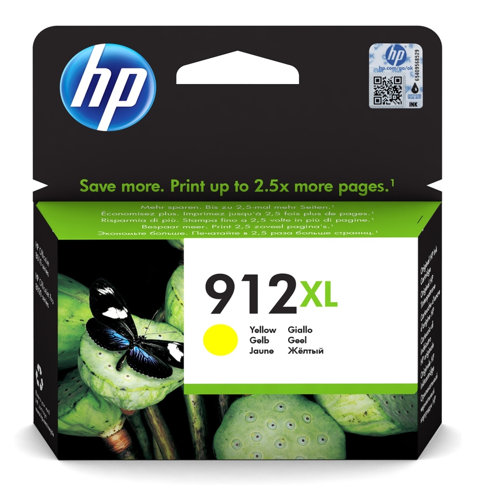 Ink for printer hp 912xl high yield yellow original