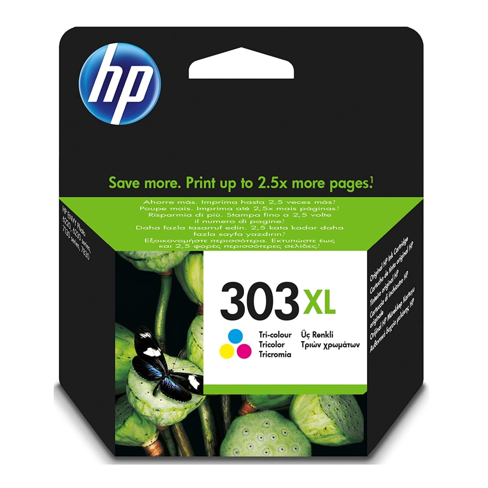 Мастило за принтер HP 303XL High Yield Tri-color Original Ink Cartridge