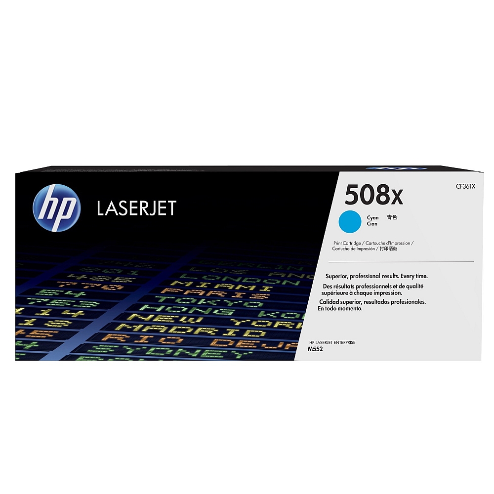 Toner cartridge hp 508x high yield cyan original laserjet (cf361x)
