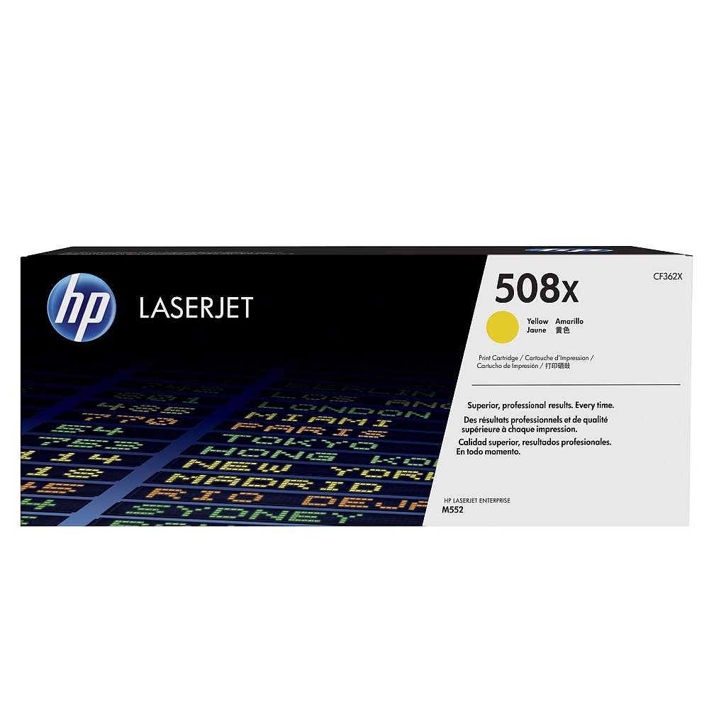 Toner cartridge hp 508x high yield yellow original laserjet (cf362x)