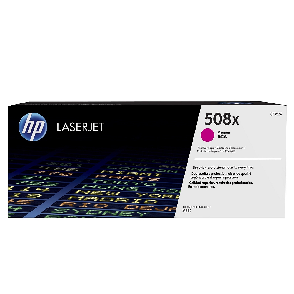 Toner cartridge hp 508x high yield magenta original laserjet (cf363x)
