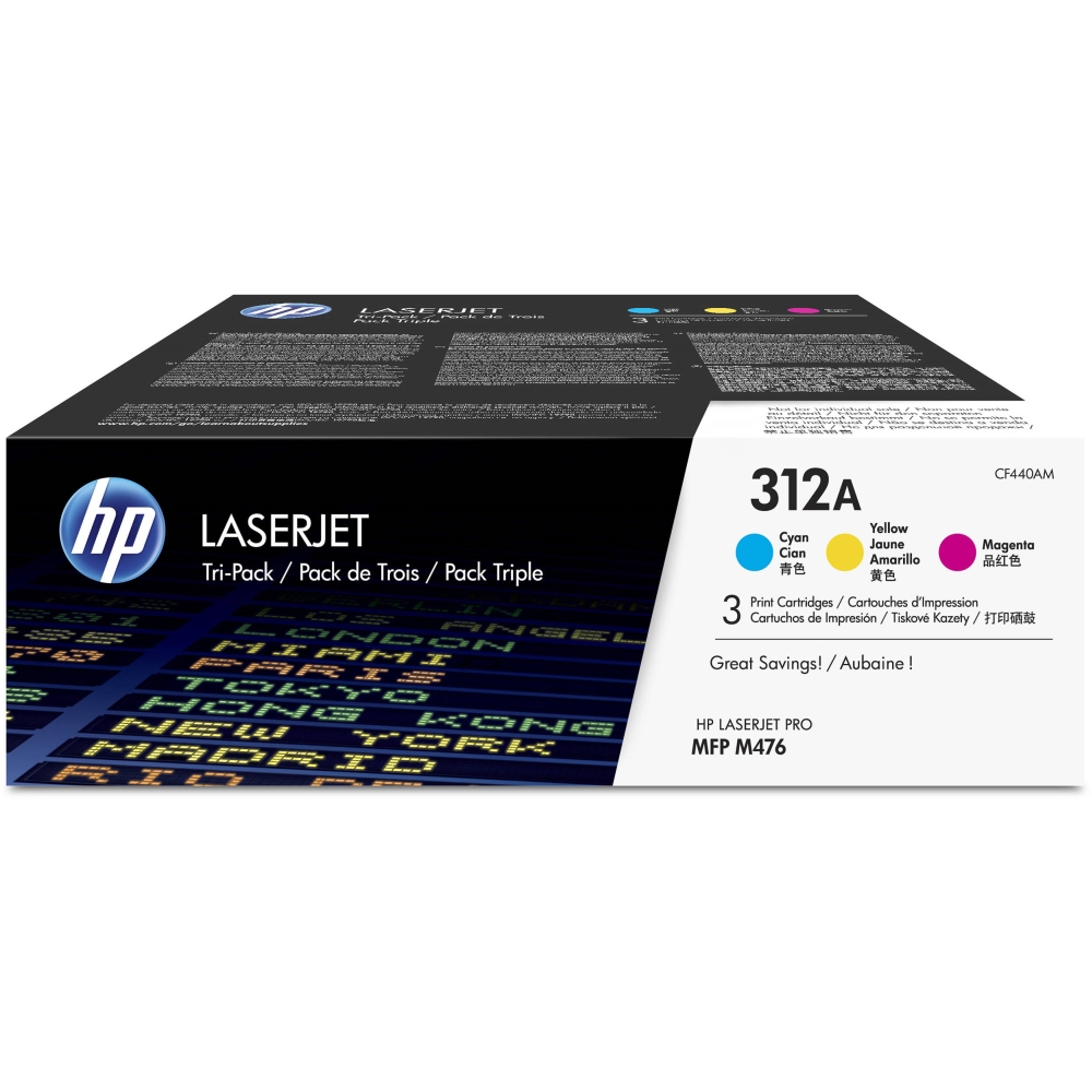 Тонер касета HP 312A 3-pack CYM Original (CF440AM)
