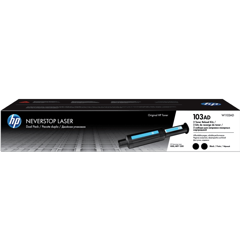 Toner cartridge hp 103ad neverstop toner reload kit 2-pack