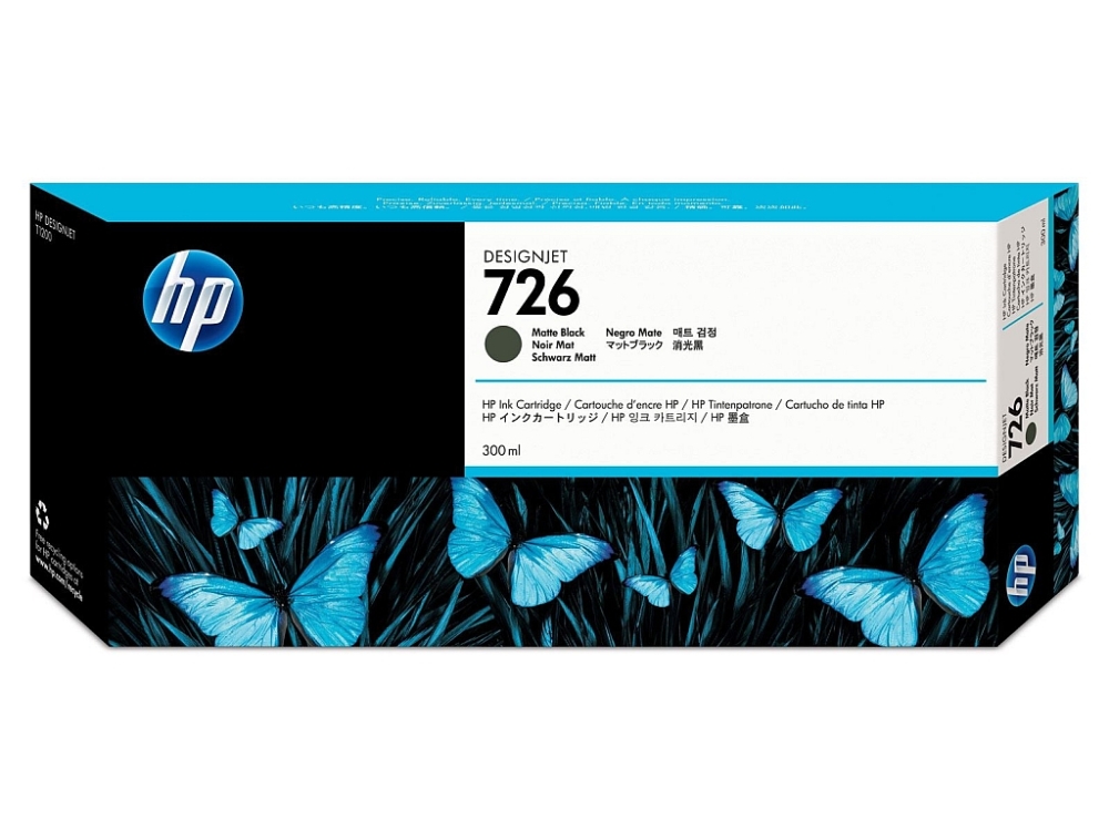 Консуматив HP 726 300-ml matte Black Designjet