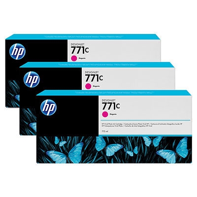 Consumable hp 771c 3-pack 775-ml magenta designjet