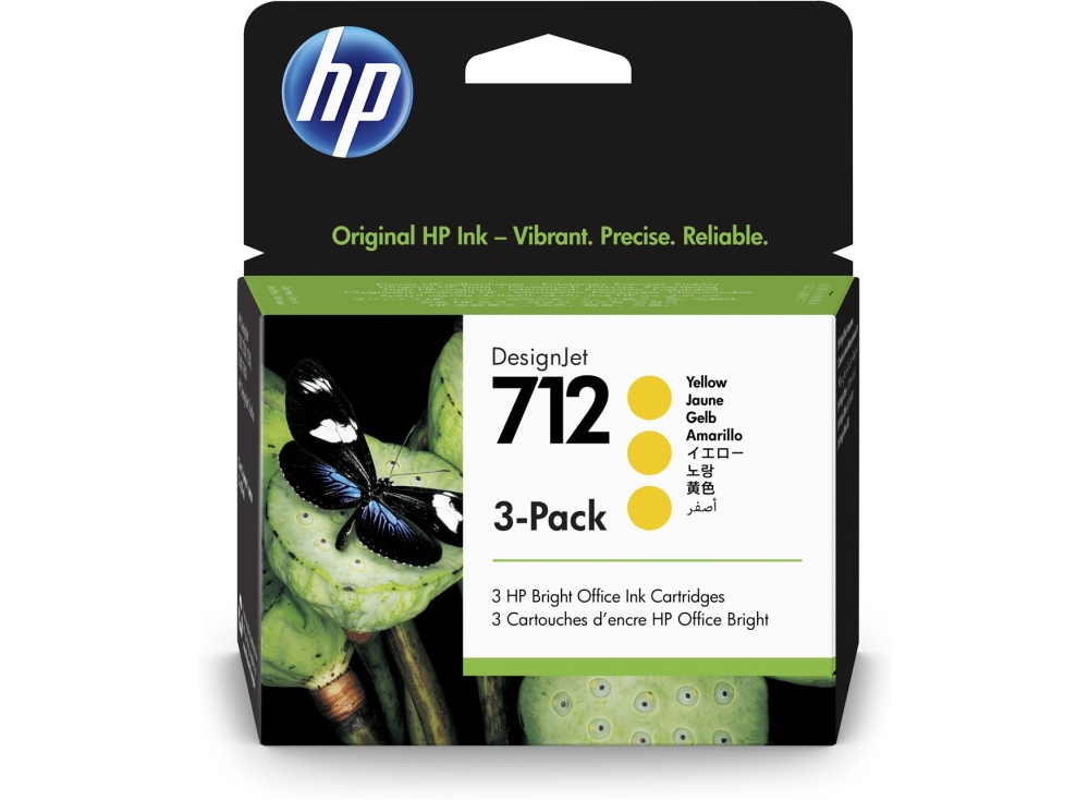 Consumable hp 712 yellow  3-pack