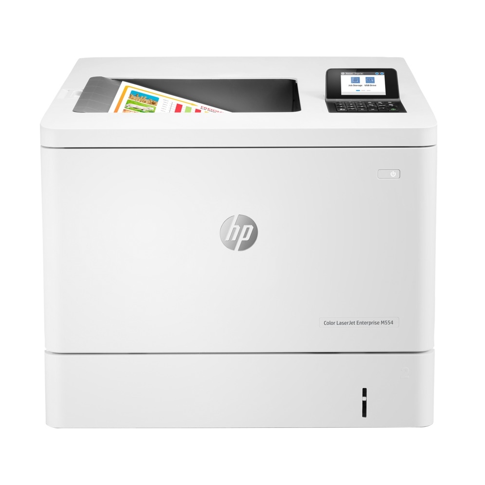 Laser printer hp color laserjet enterprise m554dn duplex/lan