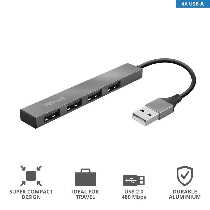 Usb hub trust halyx 4-portmini usb hub
