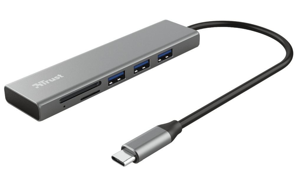 Usb hub trust halyx fast usb-c hub & card reader