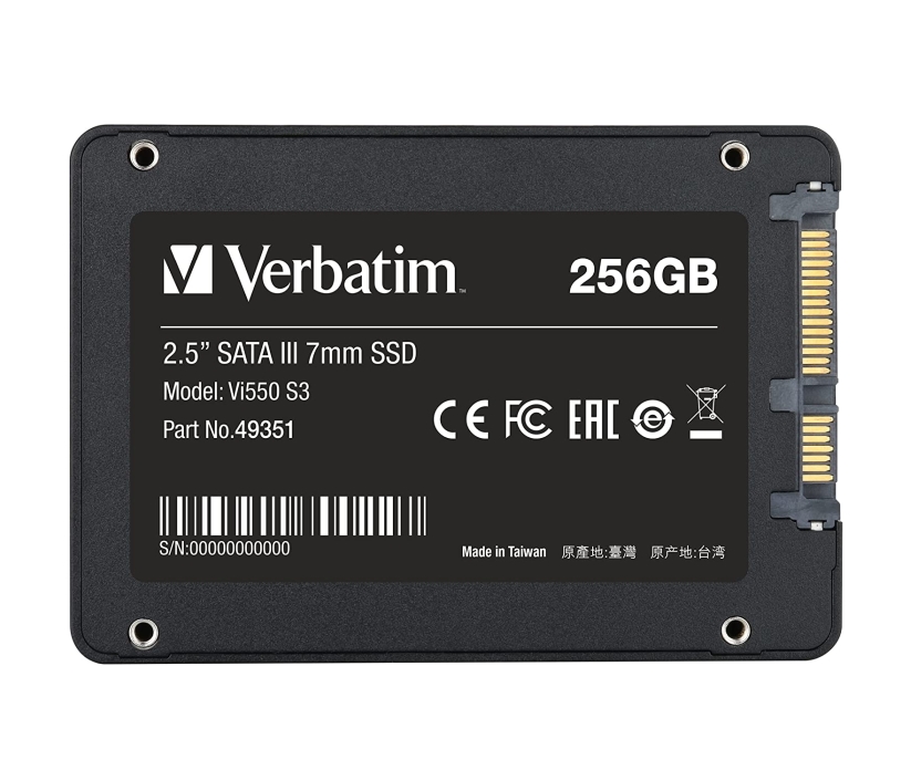 Външен SSD Verbatim Vi550 S3 2.5 SATA III 7mm SSD 256GB