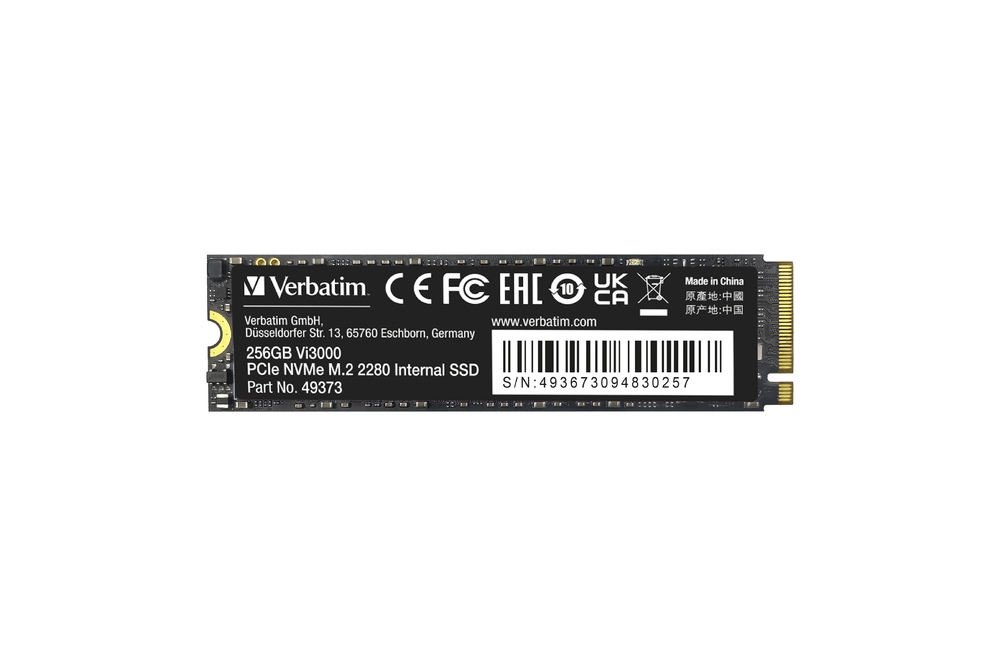 Външен SSD Verbatim Vi3000 Internal PCIe NVMe M.2 SSD 256GB