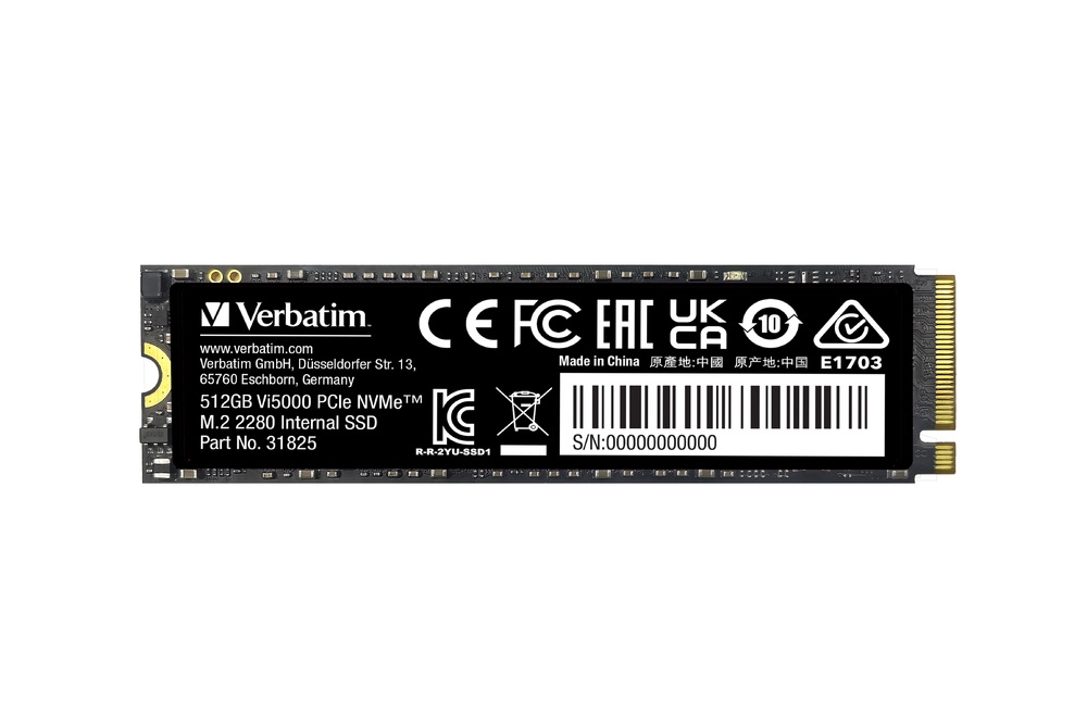 Internal SSD Verbatim Vi5000 Internal PCIe NVMe M.2 SSD 512GB
