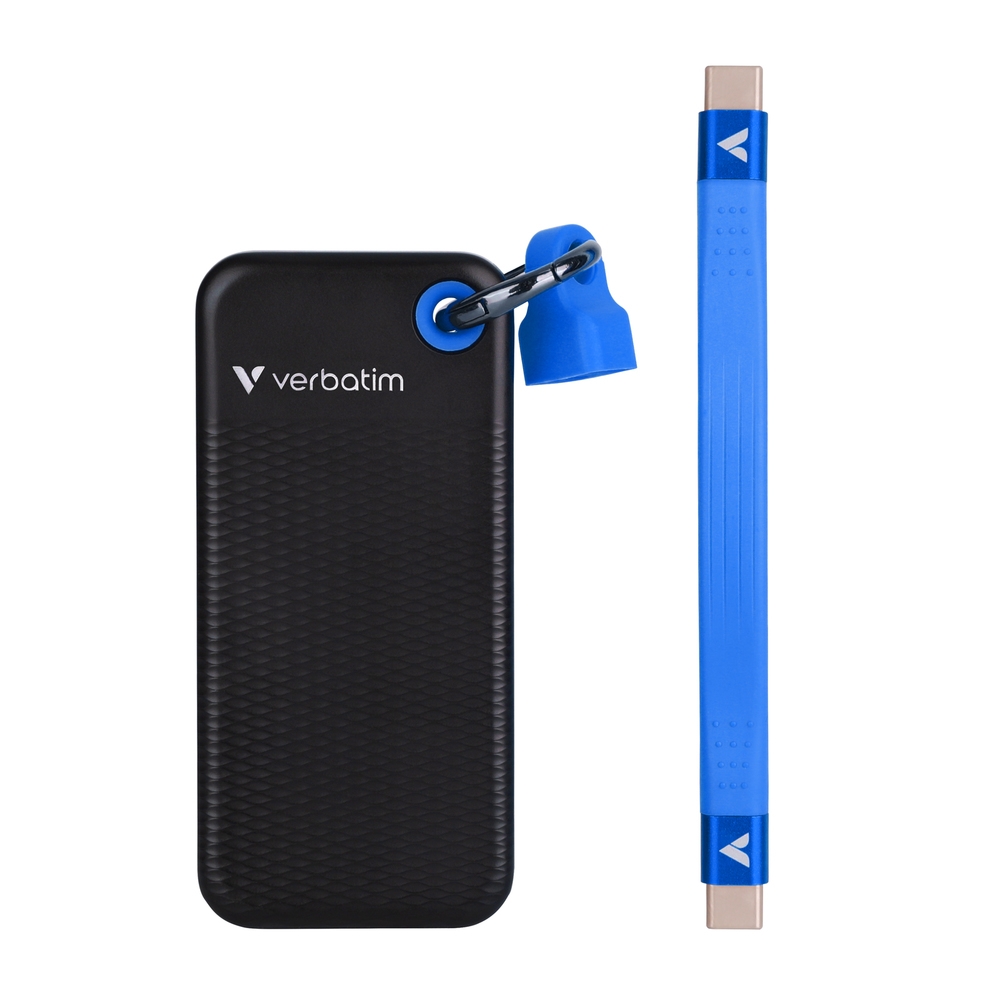 Hard drive SSD Verbatim Pocket SSD USB 3.2 Gen 2 1TB Black/Blue