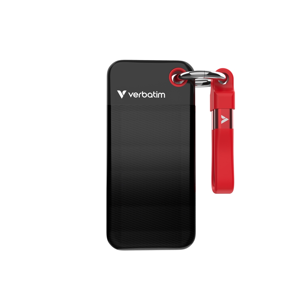 Hard disk Verbatim Pocket SSD USB 3.2 Gen 2 1TB Black/Red