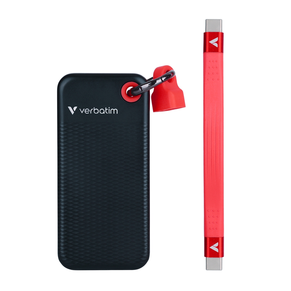 Hard disk Verbatim Pocket SSD USB 3.2 Gen 2 1TB Black/Red