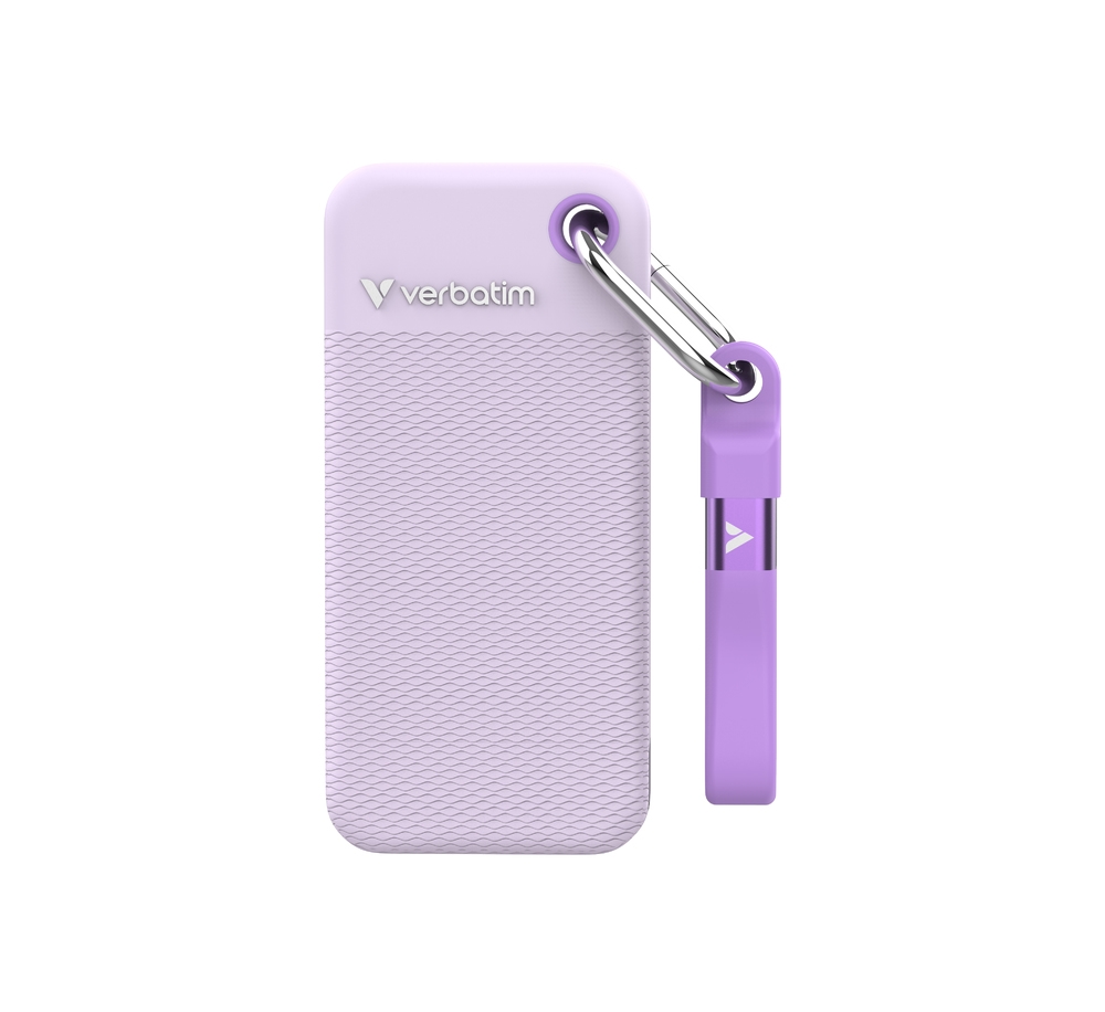SSD Verbatim Pocket SSD USB 3.2 Gen 2 1TB Purple incl. two rubber sleeves