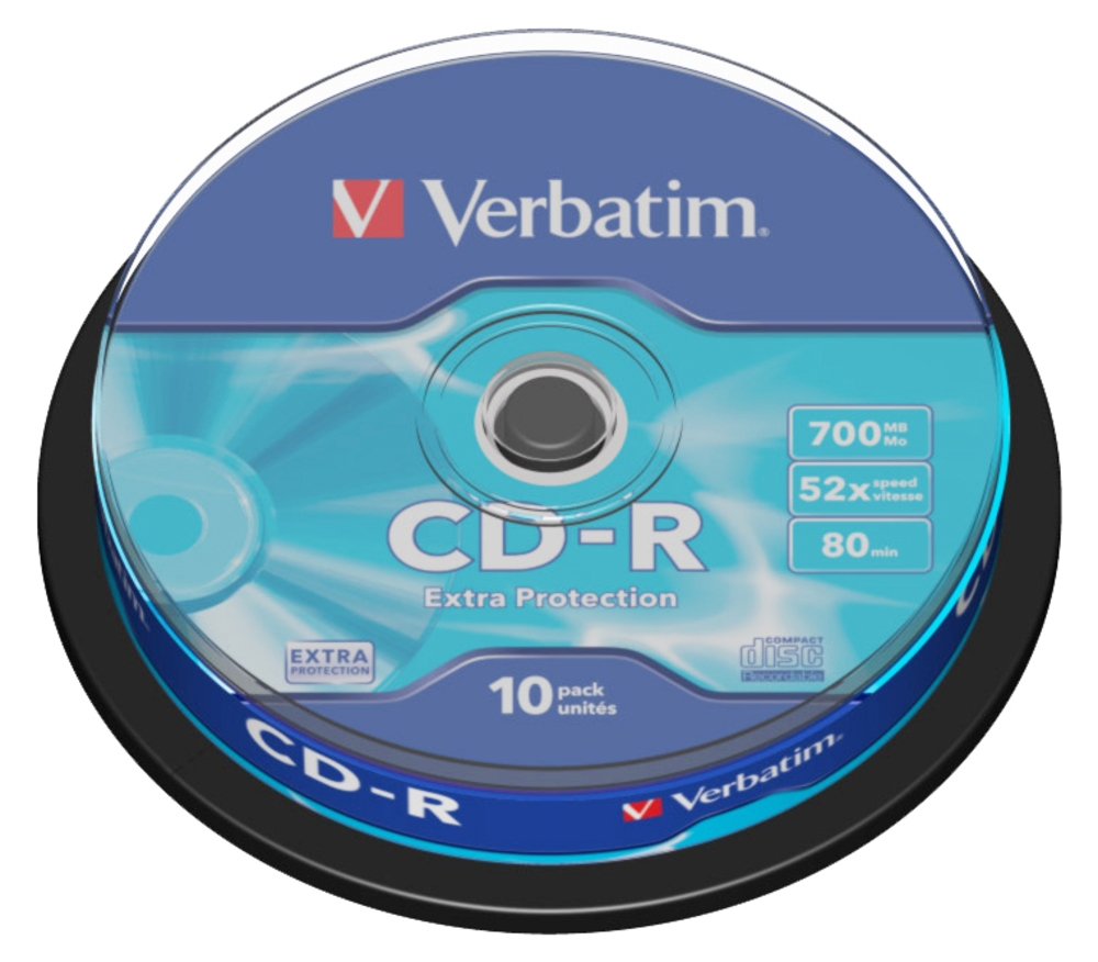 Дискове Verbatim CD-R 700MB 52X EXTRA PROTECTION SURFACE (10 PACK)