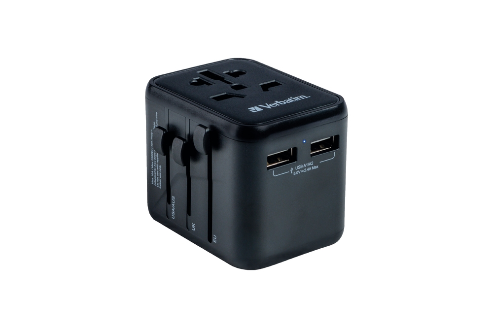Adapter Verbatim UTA-01 Universal Travel Adapter 2xUSB-A ports