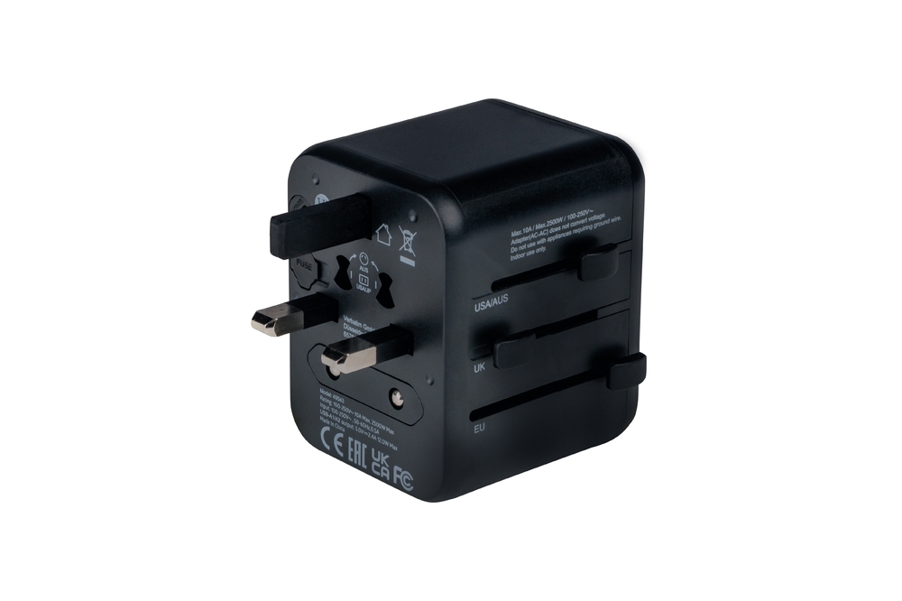 Adapter Verbatim UTA-01 Universal Travel Adapter 2xUSB-A ports