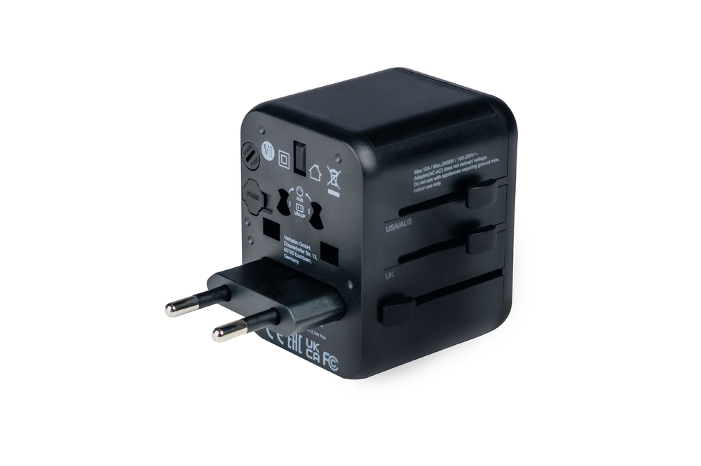 Adapter Verbatim UTA-01 Universal Travel Adapter 2xUSB-A ports