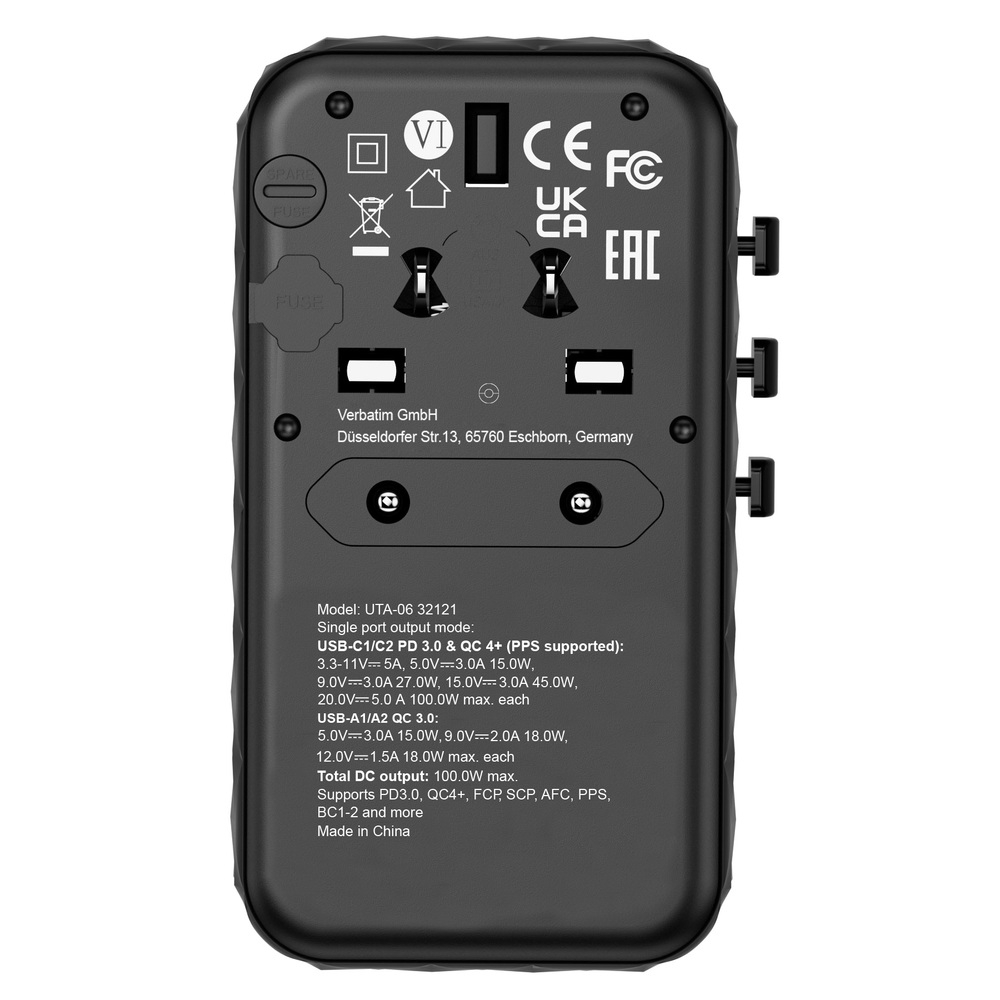 Adapter Verbatim UTA-06 GaN III Universal Travel